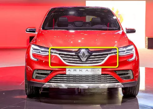 Решетка бампера верхняя (без внеш. камеры) Renault для Renault ARKANA (Рено Аркана) 2019 -