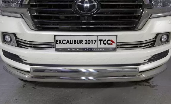 Решетка радиатора 16 мм (для LC200 Excalibur 2017-) Компания ТСС TOYLC200EXCAL17-23 Toyota Land Cruiser J200 2015-
