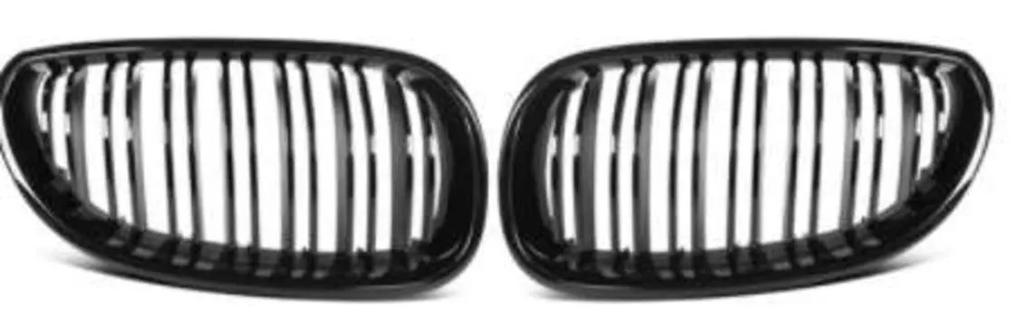 Решетка радиатора (цвет черный глянец, черный матовый, двойные слоты) Carbuy CRBY027 для BMW 5 Series E60 2002-2007