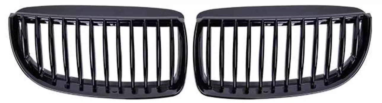 Решетка радиатора (цвет черный глянец, черный матовый, одинарные слоты) Carbuy CRBY007 для BMW 3 Series E90 2005-2008