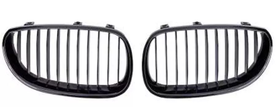 Решетка радиатора (цвет черный глянец, черный матовый, одинарные слоты) Carbuy CRBY026 для BMW 5 Series E60 2002-2007