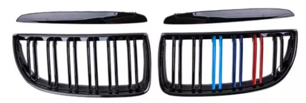 Решетка радиатора (цвет черный глянец, двойные слоты) Carbuy CRBY009 для BMW 3 Series E90 2005-2008