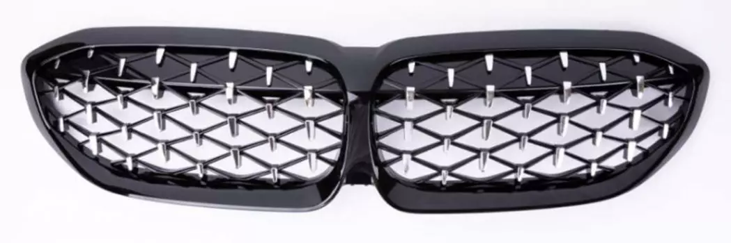 Решетка радиатора (цвет черный, слоты - клетки) Carbuy CRBY024 для BMW 3 Series G20/G28 2020-