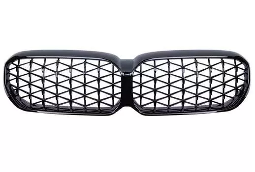 Решетка радиатора (цвет черный, слоты - клетки) Carbuy CRBY040 для BMW 5 Series 2021-