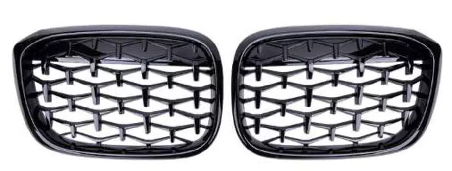 Решетка радиатора (цвет черный, слоты - клетки) Carbuy CRBY055 для BMW X3/X4 G01/G08/G02 2010 - 2014