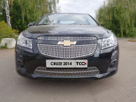 Решетка радиатора нижняя (лист) Компания ТСС CHEVCRUZE14-02 Chevrolet Cruze 2012 - 2015