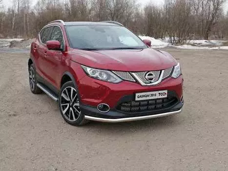 Решетка радиатора верхняя (лист) TCC NISQASHSPB15-21 Nissan Qashqai 2019-2020