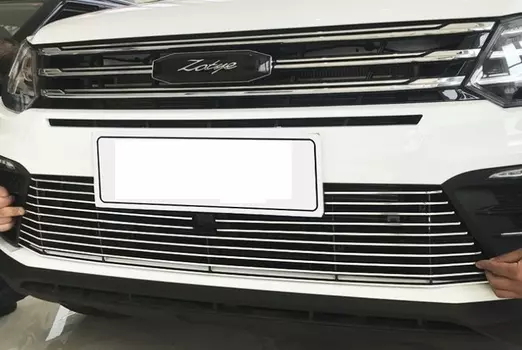 Решетка в передний бампер для Zotye Coupa (Zotye T600 coupe) 2017 - 2019