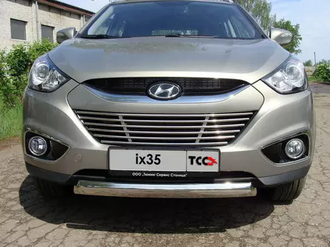 Решётка радиатора 12 мм Компания ТСС HYUNIX35-06 Hyundai ix35 2010 - 2013