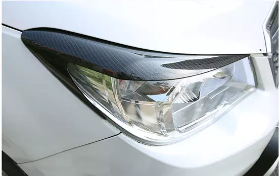 Реснички передних фар (черный карбон) для Subaru Forester 2013 - 2015