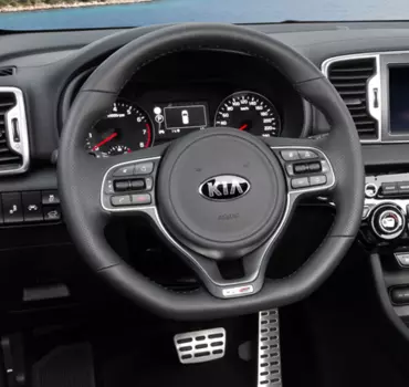 Руль кожаный с кнопками, комплектация TGDI для KIA Sportage IV 2016 -