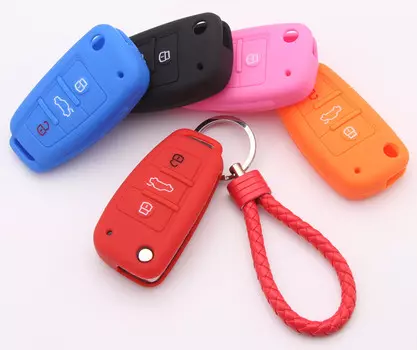Силиконовый чехол для ключа с брелком для Chery Tiggo 4 (Чери Тигго 4)