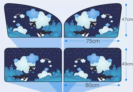 Солнцезащитные шторки в салон для Subaru Forester 2013 - 2015