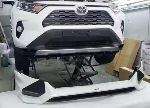 Спойлер переднего бампера для Toyota RAV4 (Тойота РАВ4) 2019 -