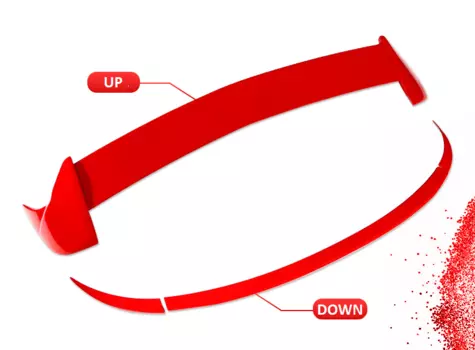 Спойлеры красные на крышку багажника для для Porsche Macan 2013 - 2018