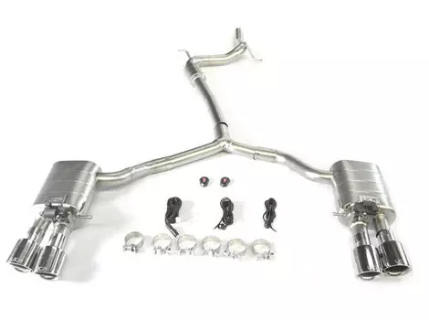 Спортивная сдвоенная выхлопная система с хром насадками UCR для Toyota Camry 2018 -