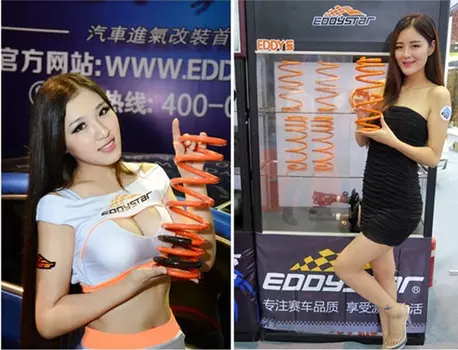 Спортивные короткие пружины EddyStar (оранжевые) для Mitsubishi Outlander 3 (2011 - 2014)