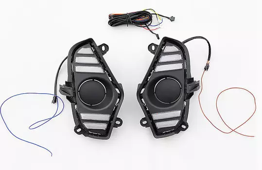 Светодиодные ДХО с функцией поворотников для Toyota RAV4 (Тойота РАВ4) 2019 -