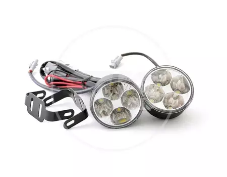 Светодиодные дневные ходовые огни (ДХО), комлект. (круглые) SVS 0020081000 для Nissan Qashqai 13-