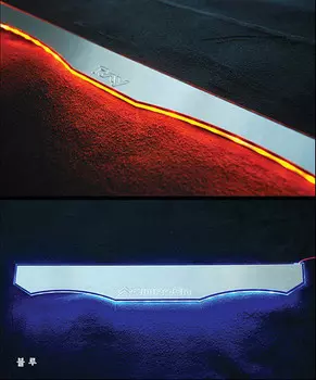 Светодиодные накладки на дверные пороги для KIA Cerato (2018 - 2019)