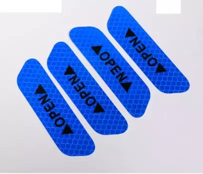 Светоотражающие наклейки на дверь (синие) Toyota RAV4 2019-