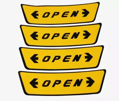 Светоотражающие наклейки на дверь (желтые) Toyota RAV4 2019-