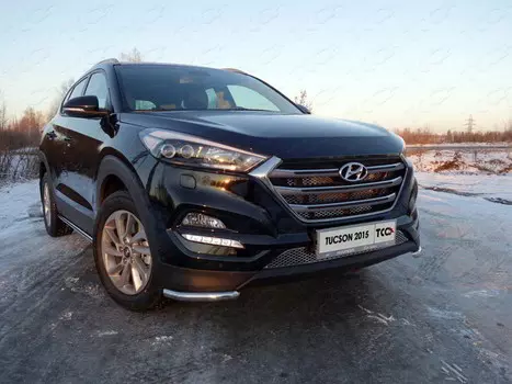 Уголки передние (диаметр 42 мм) TCC HYUNTUC15-29 для Hyundai Tucson (2015 - по н.в. )