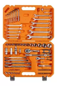 Универсальный набор инструментов (76 предметов + фонарь, пласт.кейс) Airline AT-76-42