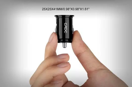 USB-адаптер CRDC Dual в прикуриватель (зарядное устройство) с подсветкой Renault Kaptur 2016-