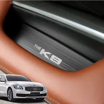 Вкладыши в дверные ниши (шлифованый металл) для KIA K900 2019 -