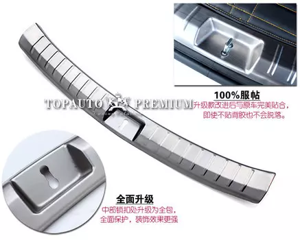 Внутренняя накладка на порог багажника (нержавеющая сталь) для Санта Фе 4 (Hyundai Santa Fe 2018 - 2019)