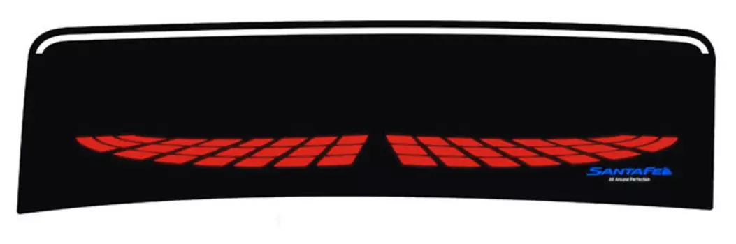 Вставка светодиодная в нишу торпеды для Санта Фе 4 (Hyundai Santa Fe 2018 - 2019)