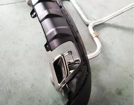 Выхлопная система с круглыми насадками (обожженый металл) для Changan CS75 2015 -