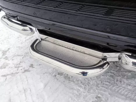 Задняя подножка (нержавеющая сталь) 60,3 мм (под фаркоп) (LC200 Executive) Компания ТСС TOYLC200EX16-28 Toyota Land Cruiser J200 2015-