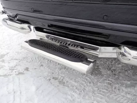 Задняя подножка овальная 120х60 мм (под фаркоп) (LC200 Executive) Компания ТСС TOYLC200EX16-27 Toyota Land Cruiser J200 2015-