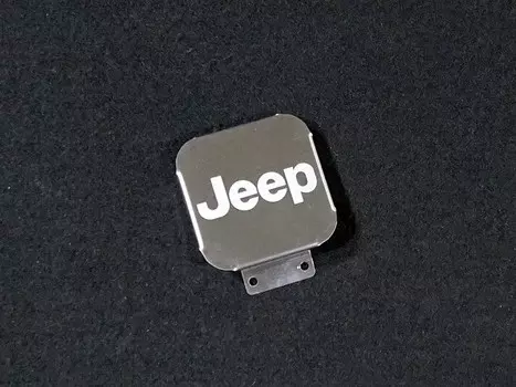 Заглушка на фаркоп с логотипом Jeep (нержавеющая сталь) Jeep