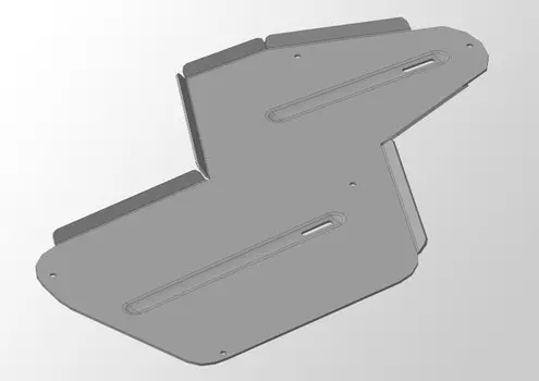 Защита дифференциала (алюминий) 4 мм Компания ТСС ZKTCC00081 Honda CRV 2012 - 2016