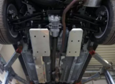 Защита днища из 4 частей, алюминий (V-2.0;2.4;3.0) АВС-Дизайн 14.17ABC Mitsubishi Outlander (3G) рест. 2014-