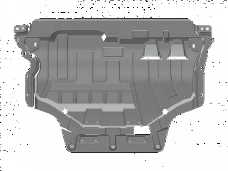 Защита картера (алюминий 4мм)26.3334 для Volkswagen Tiguan 2017-