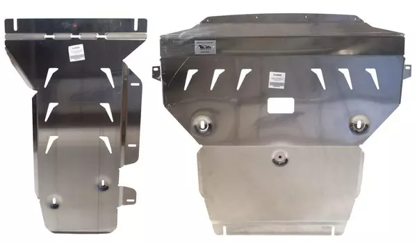 Защита картера и КПП алюминий 4 мм АБС Дизайн из 2-х частей для BMW X4 2014 -