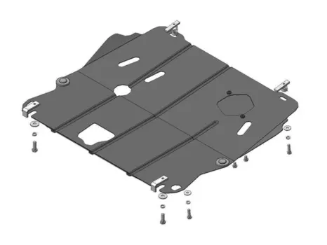 Защита картера и кпп "Мотодор", стальная для Nissan X-Trail T32 2014 -