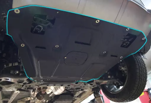 Защита картера и кпп, пластиковая, ударопрочная для Geely Atlas 2018 -