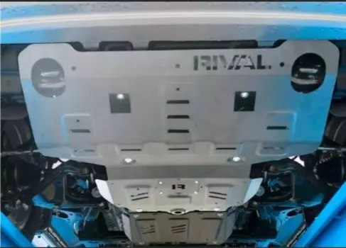 Защита картера и радиатора (алюминий, толщина 4 мм) Rival Toyota Hilux 2015-