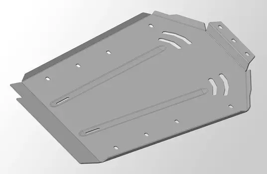 Защита КПП (алюминий) 4 мм Компания ТСС ZKTCC00063 Audi Q7 2009 - 2014