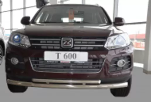 Защита переднего бампера 60/42 ммZP для Zotye T600 2013 - 2018