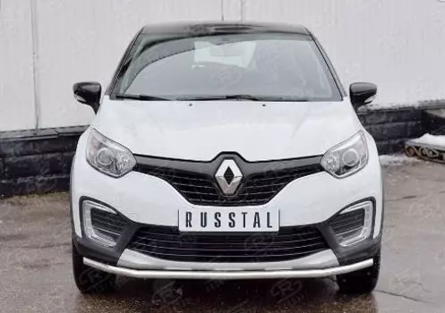 Защита переднего бампера d42 секция для Renault Kaptur 2016 -