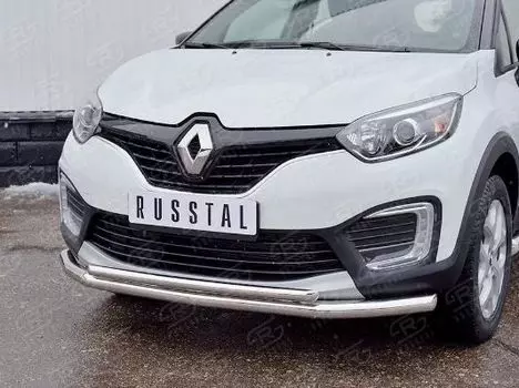 Защита переднего бампера d63 секция-d42 дуга для Renault Kaptur 2016 -