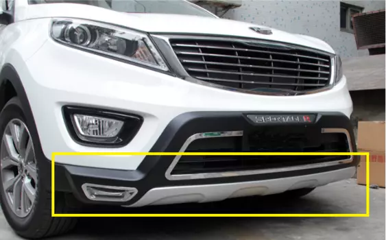 Защита переднего и заднего бампера для Kia Sportage III 2010-2015