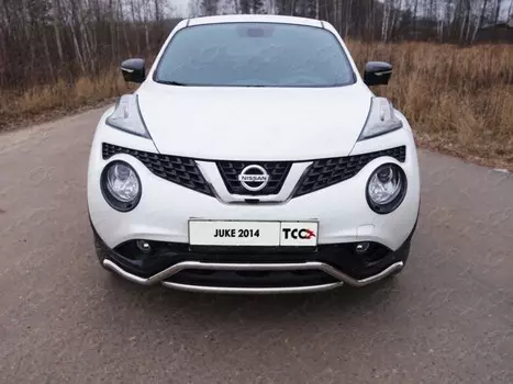 Защита передняя (кенгурин с вставкой) 42,4 мм ТСС NISJUK2WD14-02 для NISSAN Juke (2010 - по н.в.)