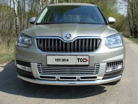 Защита передняя нижняя 60,3 мм Компания ТСС SKOYET14-01 Skoda Yeti 2014-